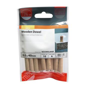 Wooden Dowel 8.0x40mm