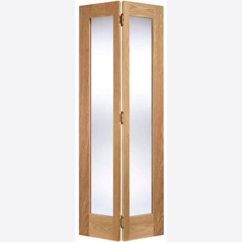 Oak Pattern 10 Clear Glazed Internal Bi-fold