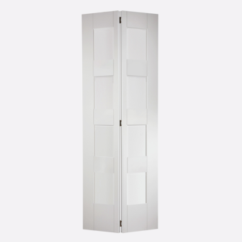 White Shaker 4 Light Glazed Bi-Fold