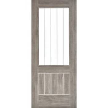 Laminated Light Grey Glazed Mexicano Internal Door