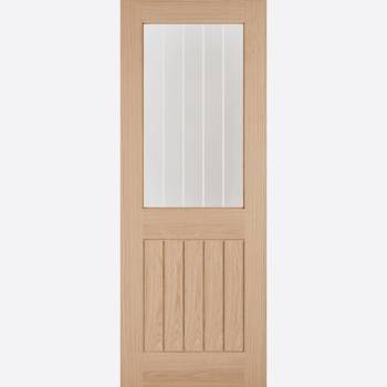 Unfinished Oak Belize Half Light Internal Door
