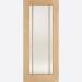 Unfinished Oak Lincoln Glazed 3L Frosted Glass