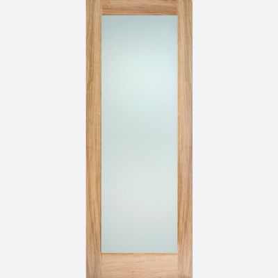 Unfinished Oak Pattern 10 Frosted Glaze Internal Door Wooden...