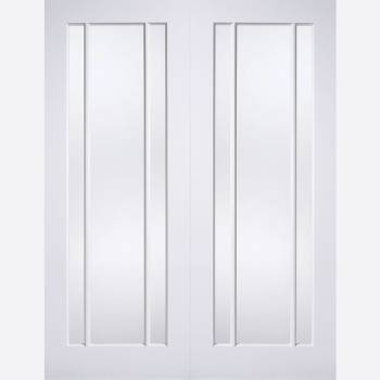 White Primed Lincoln Glazed Internal French Doors