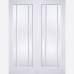 White Primed Lincoln Glazed Internal French Doors