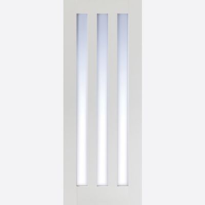 White Utah Clear Glazed 3L Internal Door ...