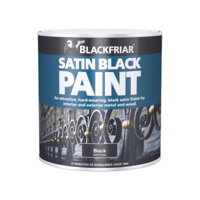 Satin Black Paint Hard Wearing Interior Exterior Metal Wood ...