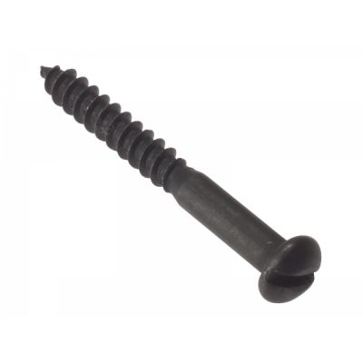 Wood Screw Round Head Screws Black Japanned Dome Slotted...