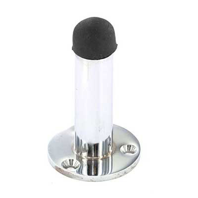 Chrome Door Stop Silver Projection Guard Stopper Buffer Rubb...