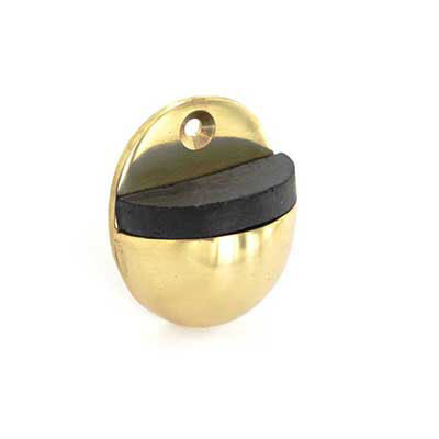Brass Oval Door Stop Projection Guard Stopper Buffer Rubber ...