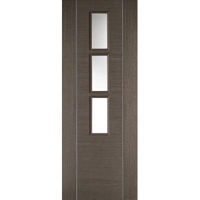 Pre-finished Alcaraz Chocolate Grey Glazed Internal Door Woo...