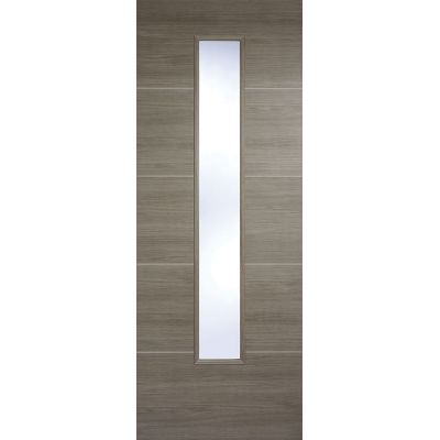 Pre-finished Santandor Light Grey Glazed Internal Door Lamin...