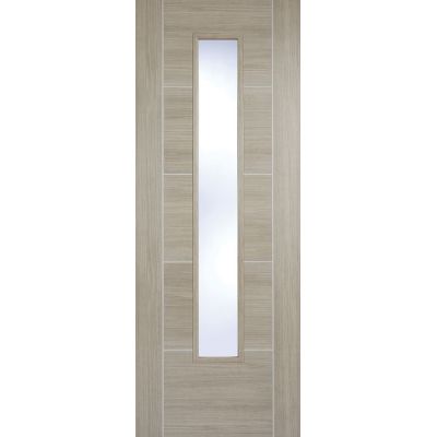 Pre-finished Vancouver Light Grey Glazed Internal Door Lamin...