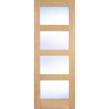 Oak Shaker 4 Light Clear Glazed 
