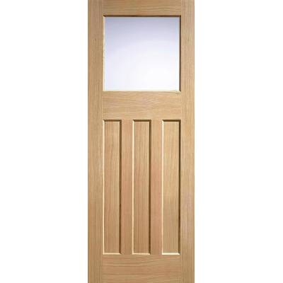 Oak DX 30's Style Glazed Internal Door Wooden Timber...