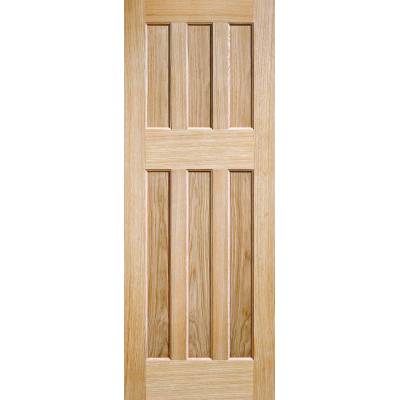 Oak DX 60's Style Internal Door Wooden Timber...