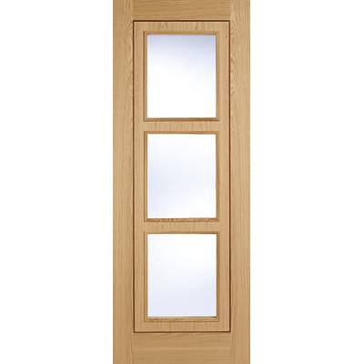 Pre-finished Oak Inlay Glazed Internal Door Wooden Timber...