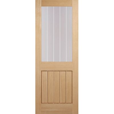 Oak Mexicano Half Light Glazed Internal Door Wooden Timber...