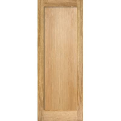 Oak Pattern 10 One Panel Internal Door Wooden Timber...