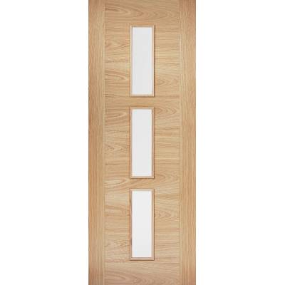 Pre-finished Oak Sofia Glazed Internal Door Wooden Timber...