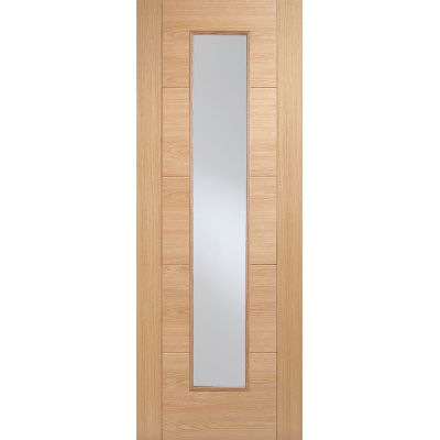 Pre-finished Oak Vancouver Long Light Glazed Internal Door W...