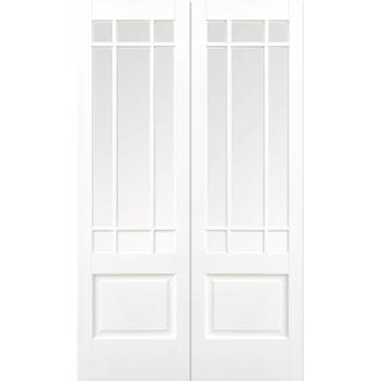 White Downham Glazed French Door Pair