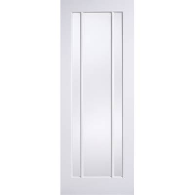 White Primed Lincoln Glazed Internal Door Wooden Timber...