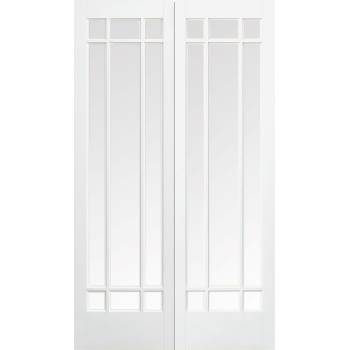 White Manhattan Glazed French Door Pair