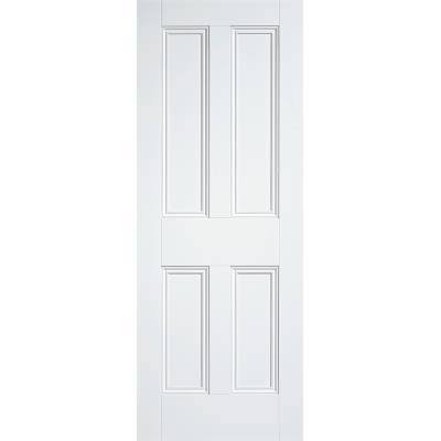 White Primed Nostalgia 4 Panel Internal Door Wooden Timber...