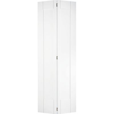 White Primed Shaker Bi-Fold Internal Door Wooden Timber....