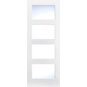 White Shaker 4 Light Glazed