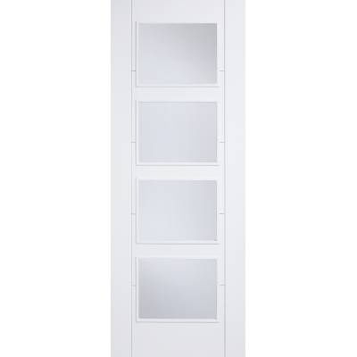 White Primed Vancouver Glazed Internal Door Wooden Timber...
