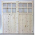 Apertured garage doors